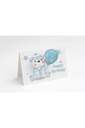 Happy Birthday - Matroos ijsbeer met ballon